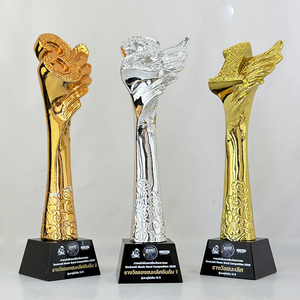 Trofeo in Oro, Argento e Rame con Numeri <span class=keywords><strong>1</strong></span> 2 3, Premio in Cristallo Personalizzato in Resina per Souvenir e Regali MH-T129 - Product Image 2