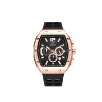 Reloj de cuarzo personalizadoLogoWaterproof para hombre, un reloj lujoso con una esfera grande y un diseño deportivo en una caja en forma de barril