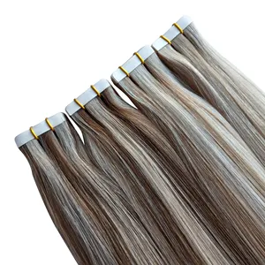 Virgin Cuticle Tape In Hair 100% Human Hair Extensions Customized Length And Color