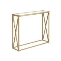 SW Art Design Table console miroir de luxe moderne avec cadre en métal couleur et taille personnalisables pour le salon
