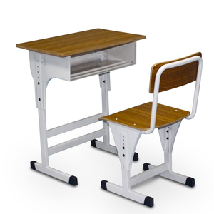Conjunto de Mesa y Silla Ajustable de Metal Moderno para Aula y Espacio de Trabajo Estudiantil, para Mobiliario Escolar - Product Image 5