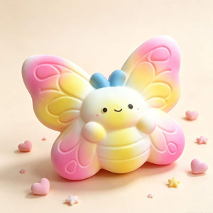 Juguete Antiestrés Extra Grande con Diseño de Mariposa y Pata de Gato, Relleno de TPR, Compresión Lenta para Aliviar el Estrés - Product Image 5