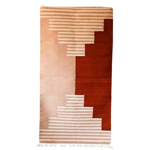 Professional Modern Custom Waterproof Eco-Friendly Reversible Cotton Flat <b>Weave</b> Hand Woven Indoor Outdoor Area Rugs Sets - Product Image 1