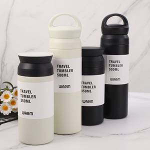 Thermos minimaliste de style japonais en acier inoxydable pour l'extérieur - Product Image 2