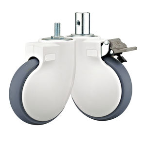 3 4 5 Polegadas TPR Rodízios Médicos Bloqueio Central Rodízios Médicos Aparelho Médico Roda para Camas Hospitalares Equipamentos Médicos - Product Image 6