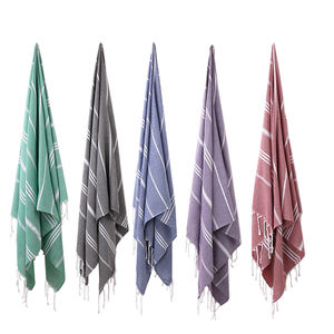 Benutzer definierte große Erwachsene schnell trocknen übergroße Stickerei bedruckte Streifen Quaste Baumwolle türkische Strand tuch - Product Image 6