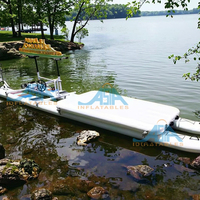 Bateau à pédales aquatique robuste, vélo aquatique pliable pour le tourisme lacustre - Assemblage rapide