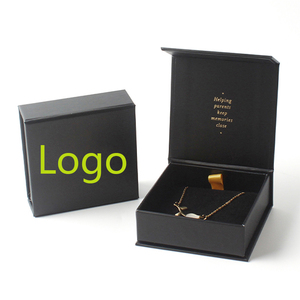 Eco friendly Top jewelry packaging Box wholesale insert Foam sublimation Magnetic Black Flip jewelry boxes with logo custom
