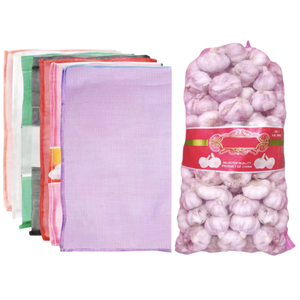 Sacs tissés transparents avec bords roses - Robustes pour le stockage et le transport des agrumes à l'agriculture - Product Image 6