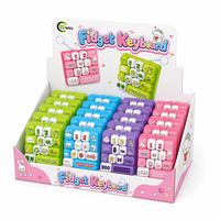 Mainan Keyboard Mekanik 13 Tombol Penekan Ujung Jari Penghilang Stres, Gantungan Tas, Fidget Keyboard Clicker Push Pop, Mainan Dekompresi