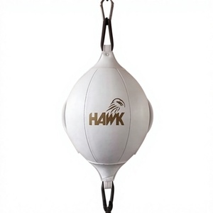 Ballon de vitesse double extrémité Hawk en cuir PU, sac de frappe lourd, installation facile, équipement d'entraînement de boxe universel pour la maison et la salle de sport - Product Image 1