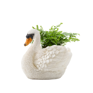 Jardinière murale décorative extérieure en résine en forme de lapin, moderne, chromée, pour jardin - Product Image 4
