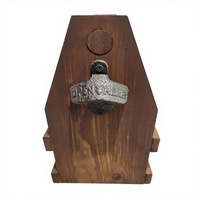 Porte-bouteilles en bois artisanal avec ouvre-bouteille, pour 6 bouteilles, porte-bouteilles en bois avec ouvre-bouteille