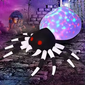 Araña inflable de PVC de 6 pies con luz LED incorporada para Halloween, decoración de jardín para fiestas y días festivos, venta al por mayor personalizada - Product Image 1