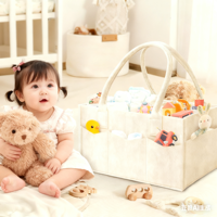 Organisateur de couches pour bébé Boîte de rangement pliable pour pépinière et organisateur de voiture pour panier à couches