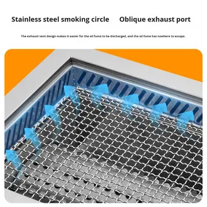 Barbecue à gaz portable <span class=keywords><strong>de</strong></span> style coréen pour usage commercial et camping en extérieur, avec allumage électronique intégré en acier inoxydable – Vente en gros usine - Product Image 4
