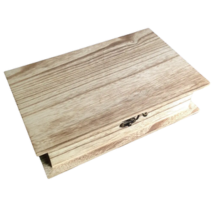 Caja de Almacenamiento Personalizada con Forma de <span class=keywords><strong>Libro</strong></span> Vintage, Caja Coleccionable de <span class=keywords><strong>Madera</strong></span> Maciza con <span class=keywords><strong>Bisagras</strong></span>, Joyería y Recuerdo de Graduación - Product Image 1