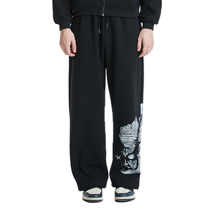 Pantaloni Jogger Personalizzati 600Gsm 100% Cotone Grezzo Streetwear Gamba Larga a Righe Pantaloni Sportivi Pesanti e Larghi Abbigliamento Uomo - Product Image 2