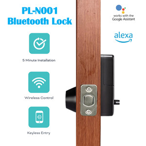 Cerradura Inteligente WiFi Tuya APP, Cerradura Electrónica con Huella Digital, Entrada sin Llave, Compatible con <span class=keywords><strong>Alexa</strong></span>, para Puerta de Madera de Casa u Hotel - Product Image 3