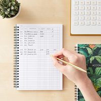 Carnet de notes et de dépenses A6 avec logo personnalisé-Portefeuille portable pour commandes en gros, carnet de notes de planificateur financier promotionnel