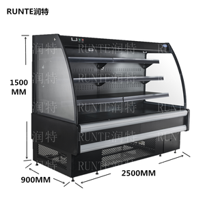 Réfrigérateur commercial semi-hauteur multi-étagères ouvert pour supermarché, idéal pour boissons et aliments frais - Product Image 6