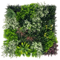 Panneau mural vertical de 20 pouces en mousse de pierre, imitation granit, mousse et rose artificielle, pour culture de plantes en intérieur, pour aménagement paysager et protection de la vie privée