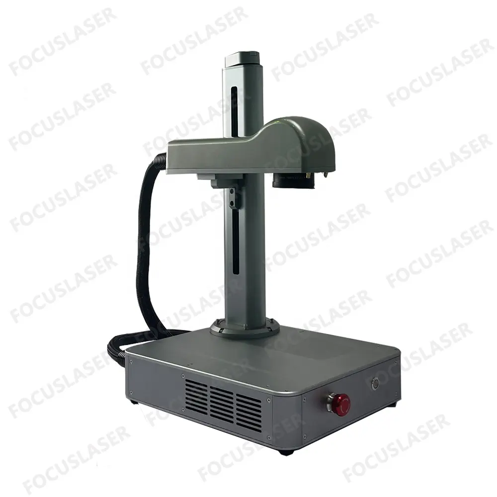 Focuslaser 20W Mini masaüstü Fiber lazer markalama makinesi darbeli operasyon MAX lazer kaynağı AI DXF DST PLT BMP ev kullanımı destekler