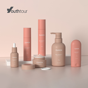 Serie <span class=keywords><strong>YA</strong></span> Vacío 1/2 oz Botella de aceite para el cuidado de la piel negra personalizada 20ml 30ml 50ml 60ml Cilindro Suero cosmético para el cabello Petg Botella cuentagotas - Product Image 3