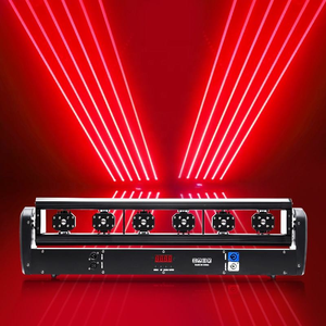 DMX512 faro oscillante a sei raggi rosso di controllo, adatto per KTV, Bar e sorgente luminosa RGBW - Product Image 1