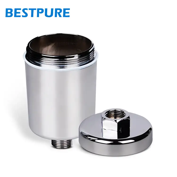 15-bühne Shower Filter mit Replaceable 15 Stage Shower Filter Silver Activated Carbon Household 1/2'' Male & Female Manual