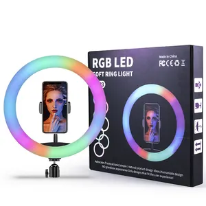 Aro de Luz LED RGB de 10 Pulgadas para Transmisiones en Vivo, Iluminación de Ambiente para Cine y <span class=keywords><strong>Televisión</strong></span>, Ideal para Influencers - Product Image 1