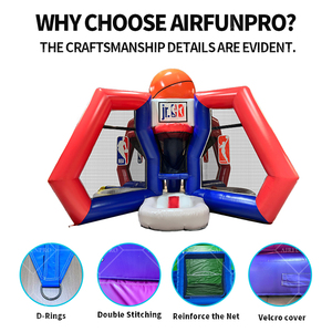 Jeu <span class=keywords><strong>de</strong></span> carnaval gonflable commercial AirFunPro en PVC, jeu <span class=keywords><strong>de</strong></span> tir sur cible à 3 rangées, basket-ball, château gonflable, terrain <span class=keywords><strong>de</strong></span> football facile à <span class=keywords><strong>installer</strong></span> - Product Image 5