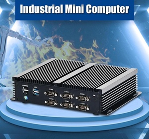 Mini PC industriel sans ventilateur MiniTree I7 7510U 10510U 4GHz 4K double écran Linux double carte réseau 6xRS232 Com 4G SIM support VESA en stock - Product Image 2