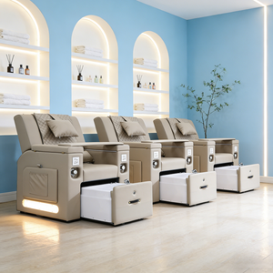 Sillón de Pedicura de Diseño Único para Salón de Belleza, Silla de Spa Eléctrica de Lujo con Masaje Reclinable, Moderna Silla de Baño para el Cuidado de los Pies con Luces - Product Image 2