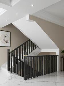 Moderne Eenvoudige Wind Massief Houten Trap Met Metalen Rubber Voor Thuis En Villa Massief Houten Trapdelen - Product Image 6