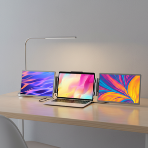 Monitor LCD Portabel SIBOLAN 14 Inci Triple Panel IPS 1920*1200P Dual Extender Laptop Desain Paten Dual Type-c USB 3.1 LED - Product Image 1