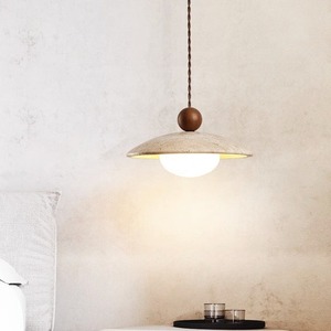 Lampe suspendue en travertin jaune Wabi Sabi, style rétro en ciment, pour salle à manger, salon de thé - Product Image 4