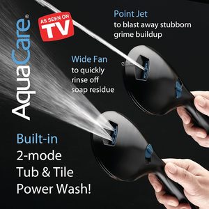 Cabezal de ducha de mano de 8 modos de alta presión <span class=keywords><strong>AquaCare</strong></span>-boquillas antiobstrucción, lavado a presión incorporado para limpiar la bañera de acero inoxidable - Product Image 4