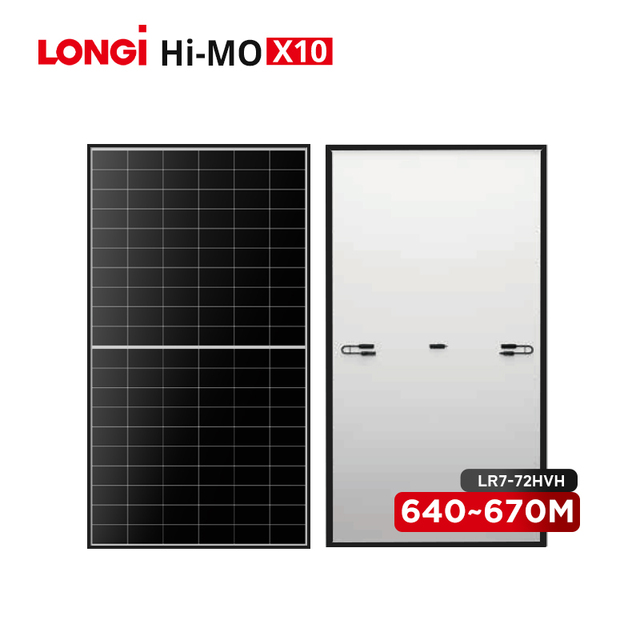Longi LR7-72HVH 640~670M 144 Cells N Type Monocrystalline Solar Panel for Glare Sensitive Scenarios 640W 660W 670W