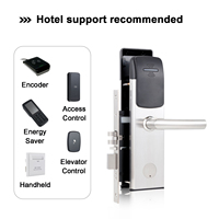 Serrure de porte intelligente LOCKAI avec clé RFID, contrôle par application basé sur serveur, acier inoxydable 304, stockage sur carte mémoire