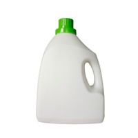 Pompe à bille pour bouteille en plastique plat HDPE mat de 1 litre à poignée pour lessive liquide pour jus de fruits Matériau PE Conteneur d'emballage vide