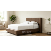 Lit en bois de chêne massif à prix abordable, populaire et très demandé, avec un support robuste, ensemble de meubles de chambre à coucher pour usage domestique