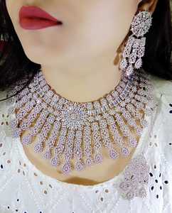 ชุดเครื่องประดับเพชรแบบอเมริกันสำหรับปาร์ตี้งานหินผู้หญิงและเด็กผู้หญิงเครื่องประดับดีไซน์พรีเมี่ยมงานแฮนด์เมดสินค้าจำนวนมาก - Product Image 6