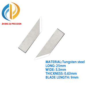 Lama Vibrante in Acciaio al Tungsteno Rettificato di Precisione ZHONG QI, 25mm 5.5mm 0.63mm 9mm di Lunghezza, Grado Industriale, Durabilità per CNC - Product Image 6