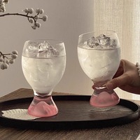 Tasse à bière en forme de trophée de tasse de whisky de jus de boisson de verre de whisky de fond de montagne rose mignon 3D
