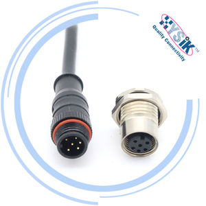 M12สายเคเบิลขึ้นรูป6ขา IP67กันน้ำตัวผู้ตัวเมียสายเชื่อมต่อเซ็นเซอร์พลังงานเทอร์มินัลแบบคู่ - Product Image 6