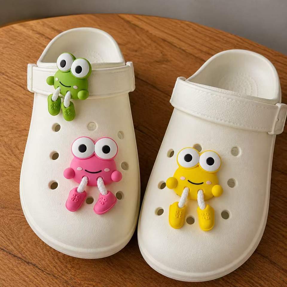HS Cute Cartoon Frog PVC Clog Charms-Customized Detachable Design ...