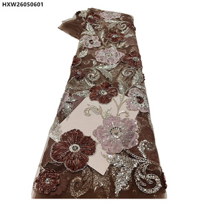 Pizzo Bianco Ricamato a Rete con Fiori di Rosa per Abiti da Sposa e da Cerimonia Donna - Product Image 5