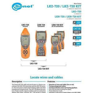 Kit de Prueba de Cables Sonel LKN 720 con Reflectómetro de Dominio de Tiempo Portátil para un Posicionamiento Preciso de Cables - Product Image 3