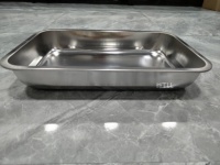 Plateau rectangulaire profond en acier inoxydable 410 personnalisable en usine, bac alimentaire métallique profond pour cuisine, restaurant, cantine